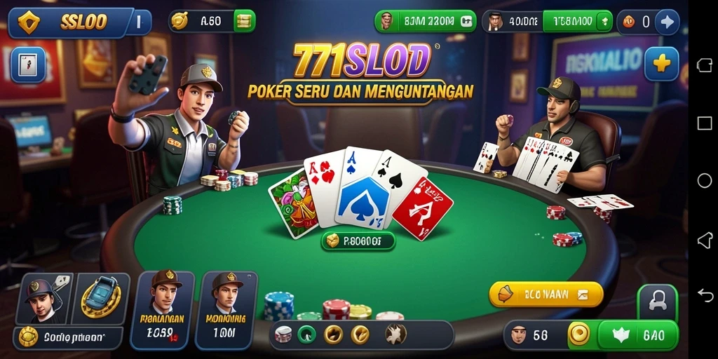 Tampilan gameplay seru dalam aplikasi Poker 171SLOT.