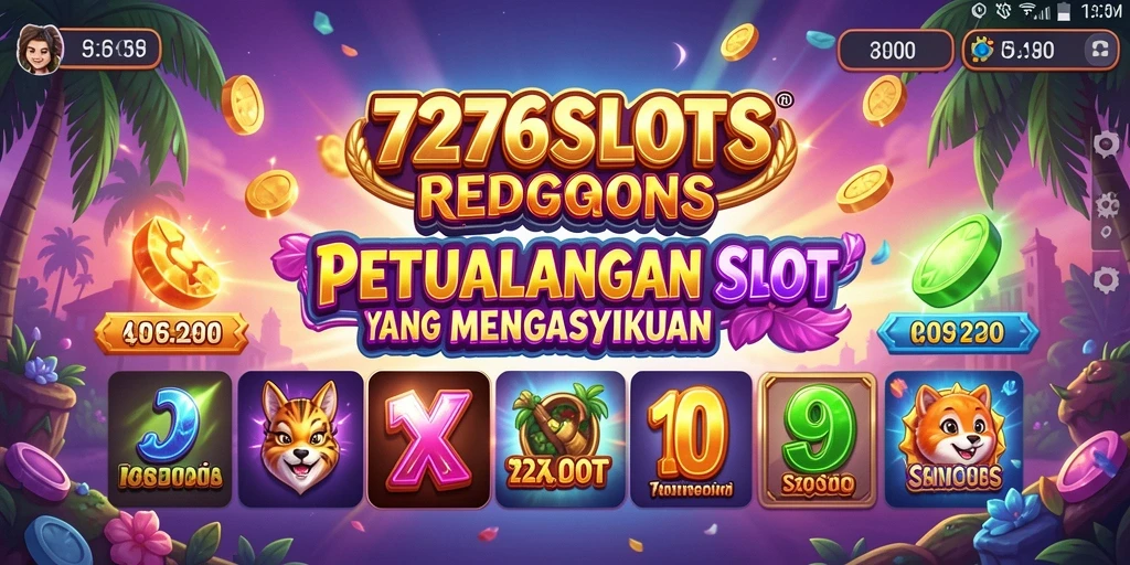 Tampilan utama gameplay 7276SLOTS dengan aksi petualangan yang seru.