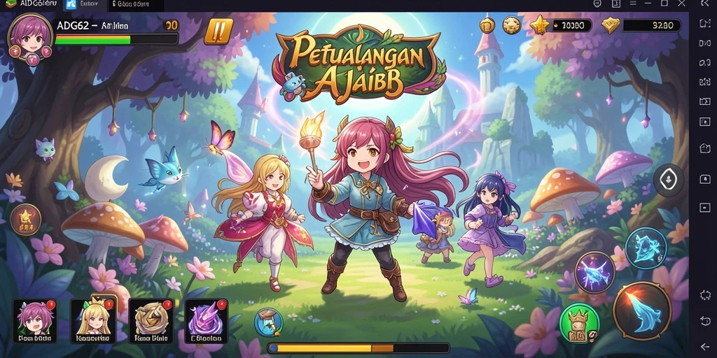 Screenshot gameplay menampilkan aksi seru dari ADG62 di dunia anime.