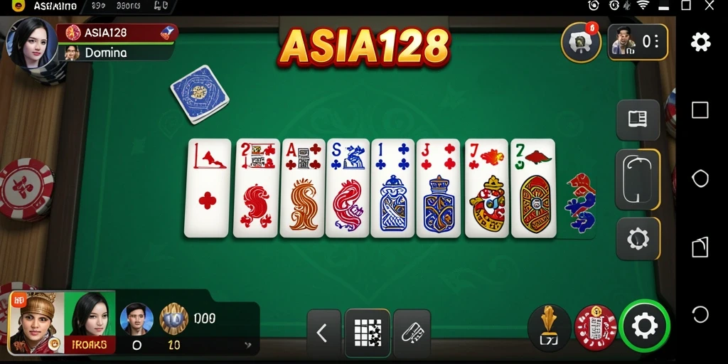 Tampilan menarik saat bermain Domino di ASIA128.