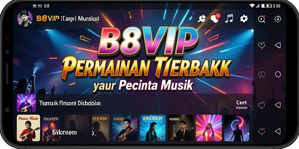 Screenshot gameplay B8VIP menampilkan keseruan bermain musik.