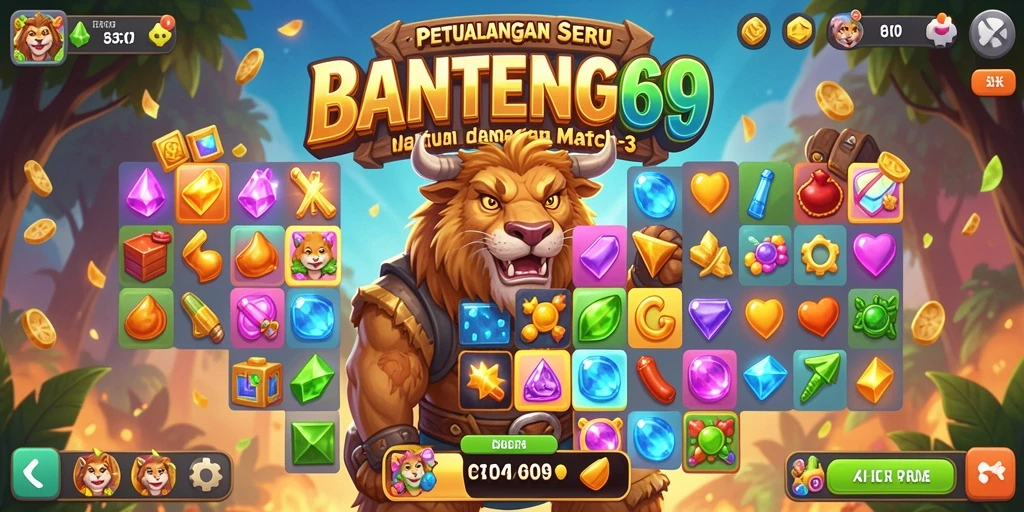 Tampilan gameplay BANTENG69 yang menarik dan penuh warna.