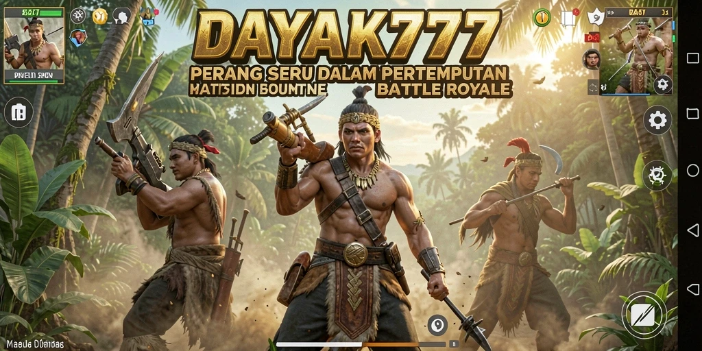 Tampilan gameplay Battle Royale yang mendebarkan dari DAYAK777.