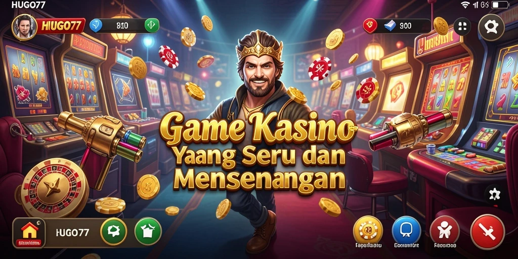 Screenshot HUGO77 menampilkan gameplay Kasino yang seru dan menegangkan.