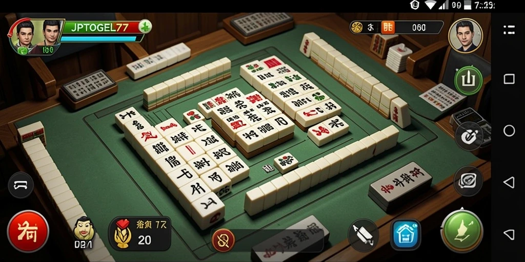 Screenshot gameplay JPTOGEL77 yang menampilkan momen seru saat bermain Mahjong.