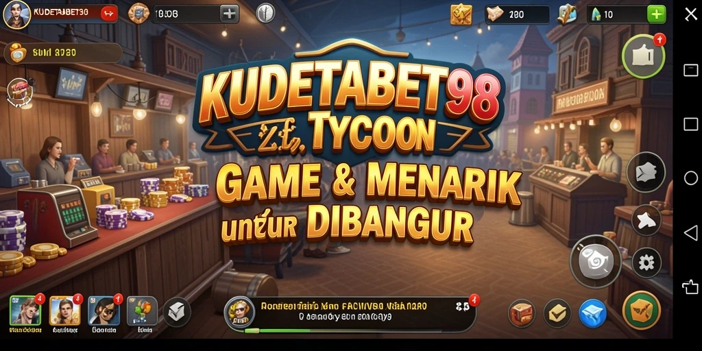 Screenshot gameplay <strong>KUDETABET98</strong> menunjukkan keseruan membangun bisnis.
