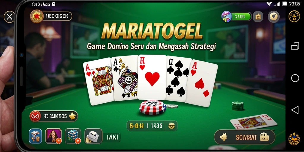 Tampilan yang menarik dari gameplay Domino di MARIATOGEL.