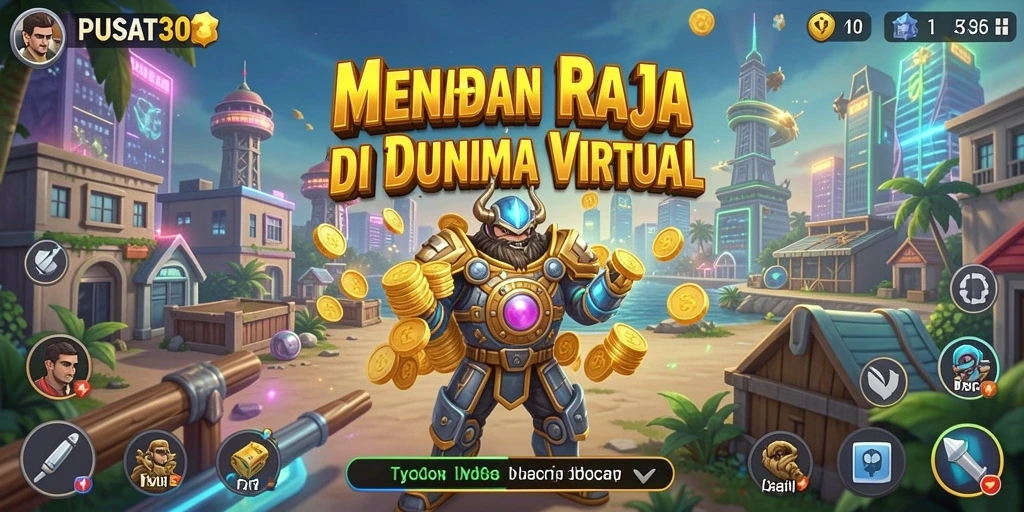 Screenshot menunjukkan gameplay strategis PUSAT303 dalam membangun bisnis.