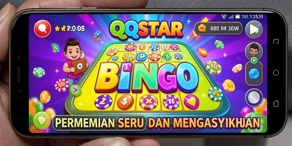 Screenshot gameplay QQSTAR menampilkan suasana seru permainan Bingo.