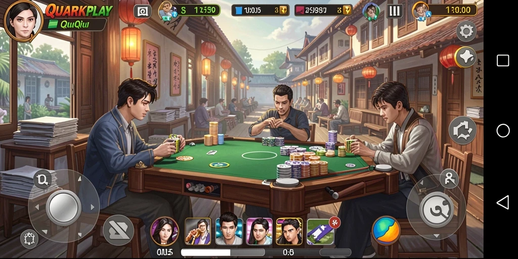 Tampilan gameplay QiuQiu yang mengasyikkan dan seru.