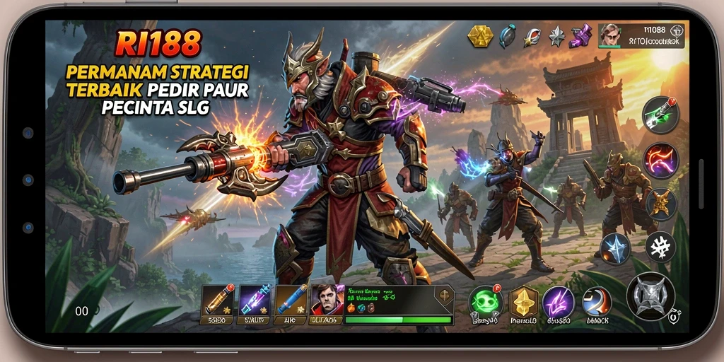 Screenshot gameplay RI188 menampilkan pertempuran strategis yang mendalam.