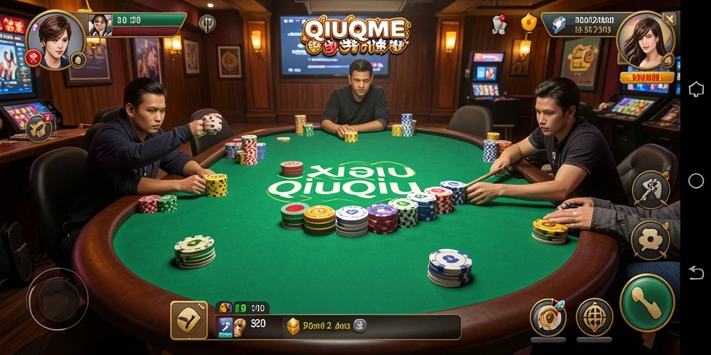 Gameplay menarik saat bermain QiuQiu di RSNGAME.