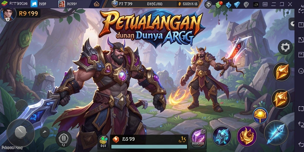 Tangkapan layar gameplay RT99 dengan aksi pertarungan seru dan grafis menawan.