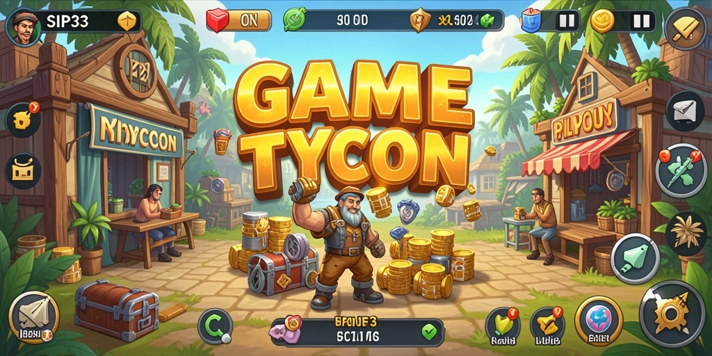 Tampilan gameplay SIP33 yang seru dan menyenangkan untuk pengelolaan bisnis Tycoon.