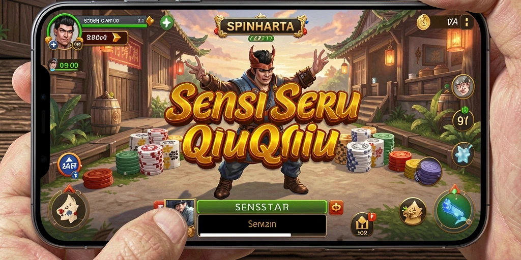 Tampilan gameplay QiuQiu yang seru dan menantang di SPINHARTA.