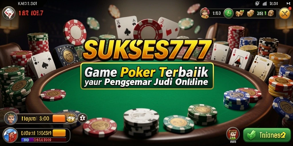 Tampilan gameplay yang menegangkan dalam SUKSES777 saat bermain Poker.