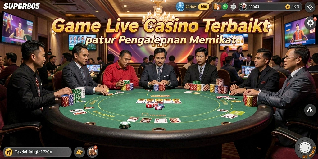 Tampilan utama gameplay Live Casino di SUPER805 yang mendebarkan.