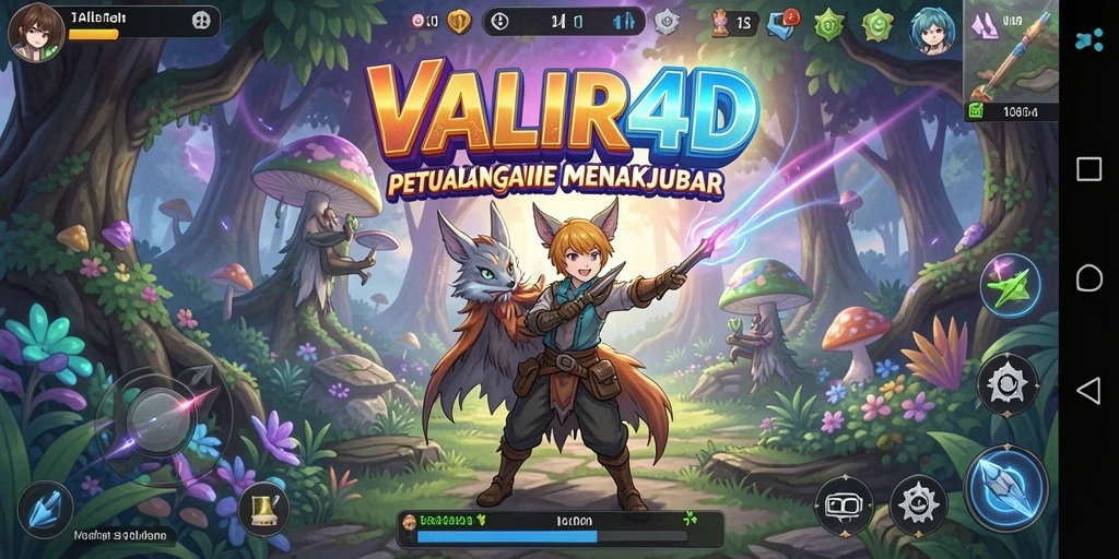 Screenshot VALIR4D menampilkan aksi seru dari karakter animasi.