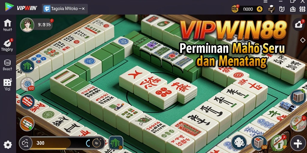 Tampilan utama gameplay Mahjong di VIPWIN88 yang seru.